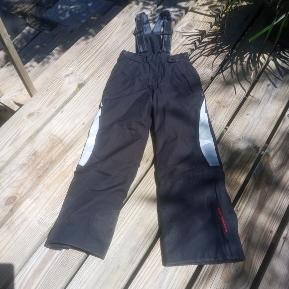 MAIER Sports Ski Pants KIDS Euro 140 / US 8-10 Black Gray Suspenders Snow Board - Picture 1 of 10